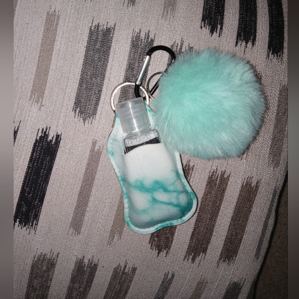 Furball Keychain with Sanitizer Holder